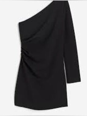 H&M One-Shoulder Black Asymmetrical Dress